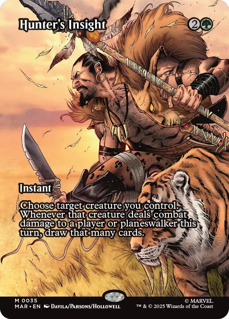 Image for Hunter's Insight (Borderless) (35) [Marvel Universe Eternal-Legal] - Magic: The Gathering