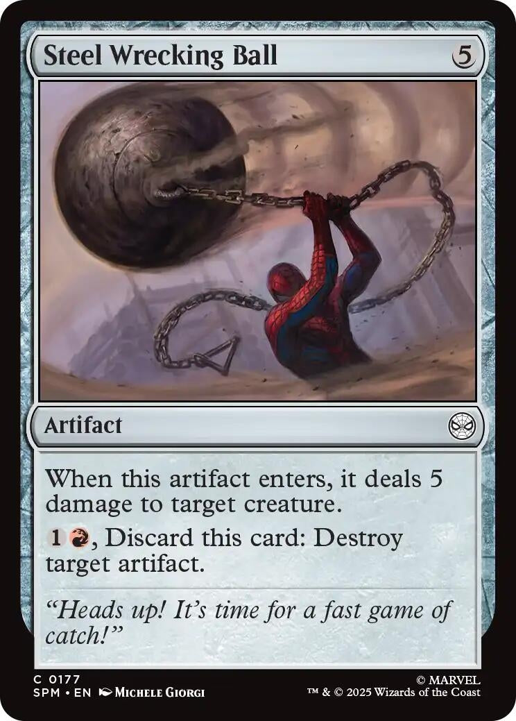 Image for Steel Wrecking Ball (177) [Marvel's Spider-Man] - Magic: The Gathering