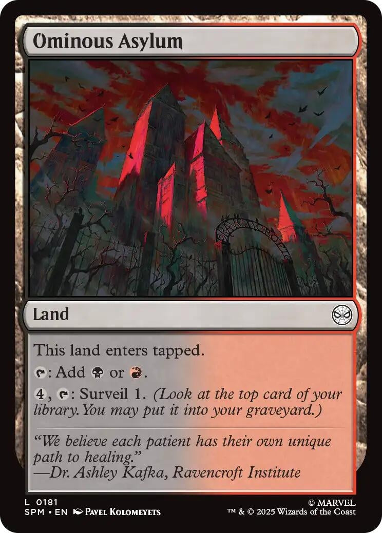 Image for Ominous Asylum (181) [Marvel's Spider-Man] - Magic: The Gathering