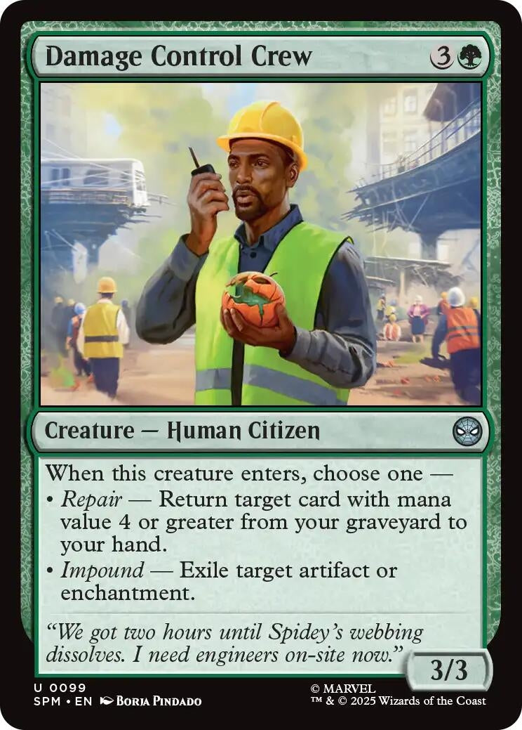 Image for Damage Control Crew (99) [Marvel's Spider-Man] - Magic: The Gathering
