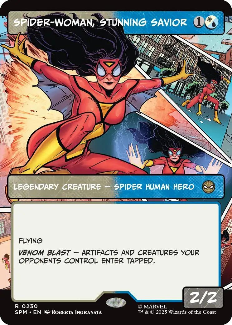 Image for Spider-Woman, Stunning Savior (Borderless) (230) [Marvel's Spider-Man] - Magic: The Gathering