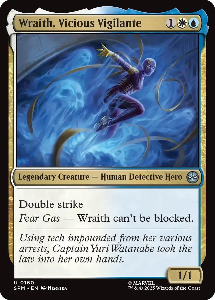 Image for Wraith, Vicious Vigilante (160) [Marvel's Spider-Man] - Magic: The Gathering