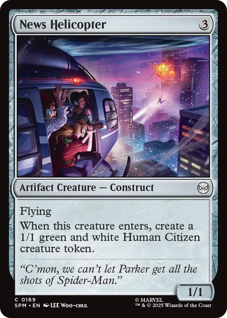 Image for News Helicopter (169) [Marvel's Spider-Man] - Magic: The Gathering