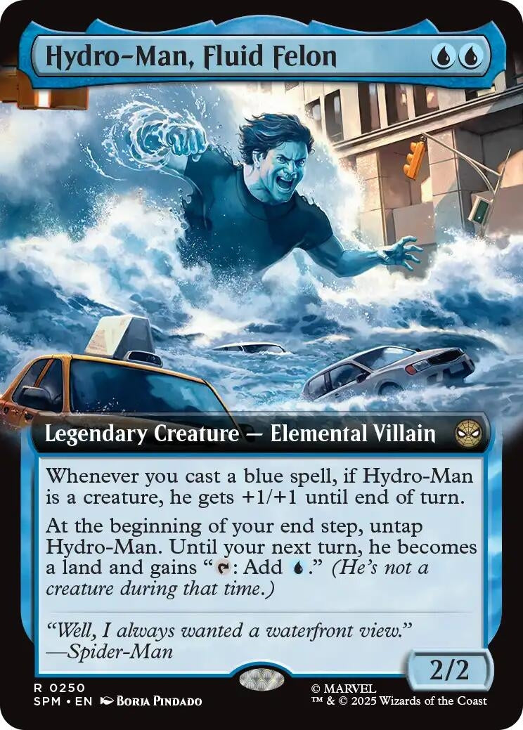 Image for Hydro-Man, Fluid Felon (Extended Art) (250) [Marvel's Spider-Man] - Magic: The Gathering