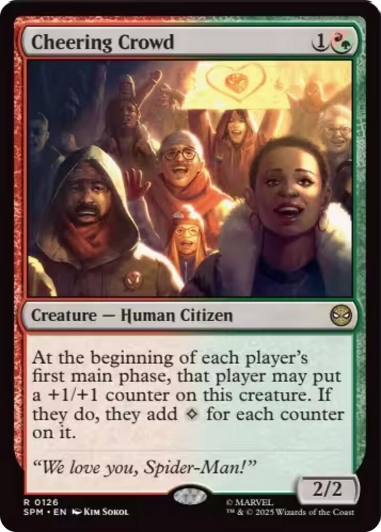 Image for Cheering Crowd (126) [Marvel's Spider-Man] - Magic: The Gathering