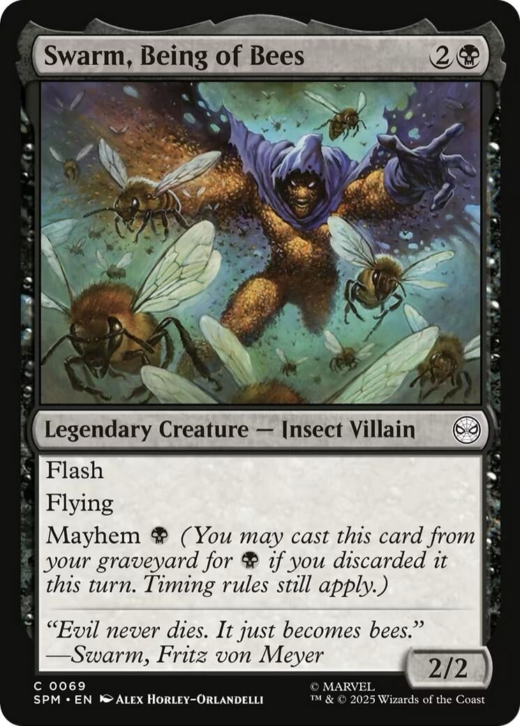 Image for Swarm, Being of Bees (69) [Marvel's Spider-Man] - Magic: The Gathering