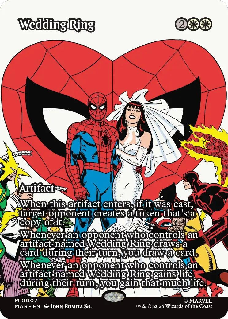 Image for Wedding Ring (Borderless) (7) [Marvel Universe Eternal-Legal] - Magic: The Gathering