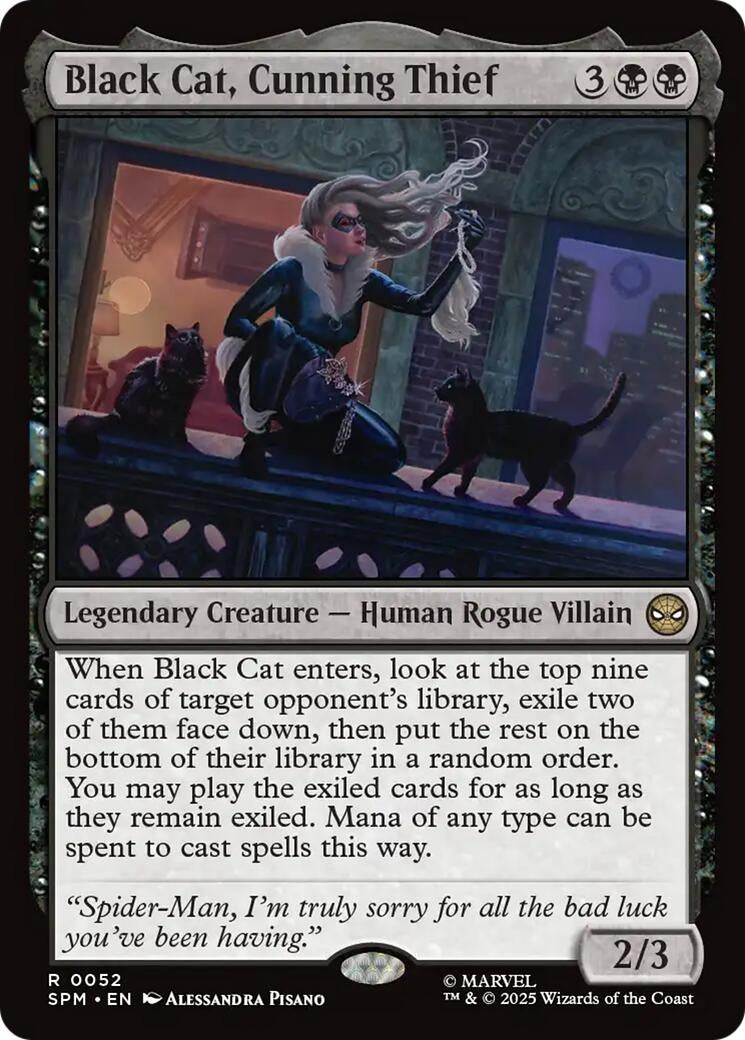 Image for Black Cat, Cunning Thief (52) [Marvel's Spider-Man] - Magic: The Gathering