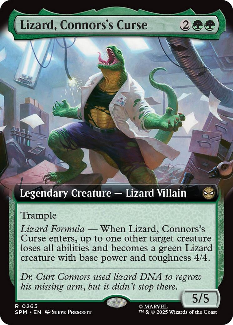 Image for Lizard, Connors's Curse (Extended Art) (265) [Marvel's Spider-Man] - Magic: The Gathering