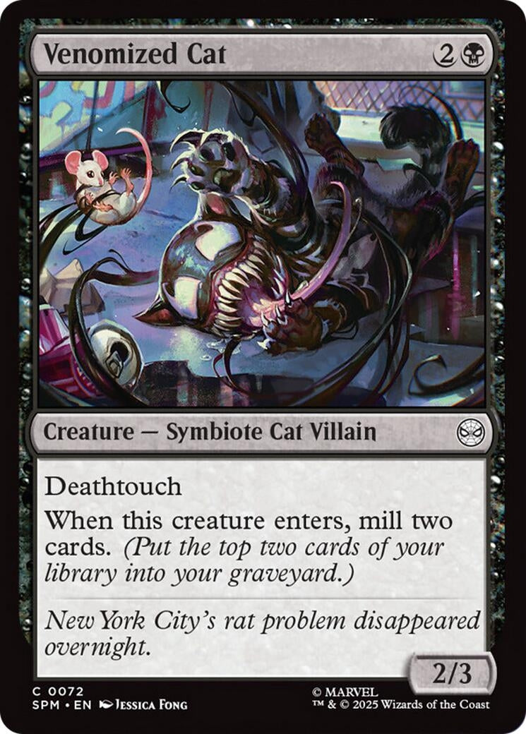 Image for Venomized Cat (72) [Marvel's Spider-Man] - Magic: The Gathering