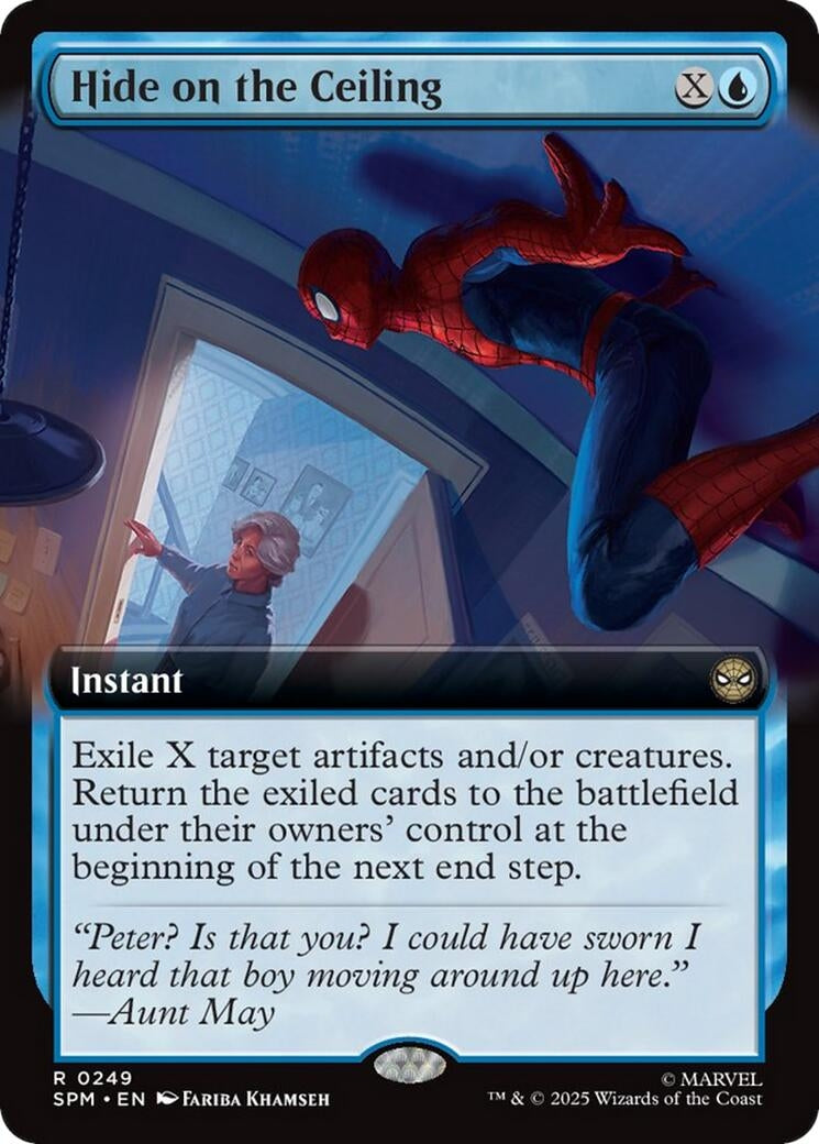 Image for Hide on the Ceiling (Extended Art) (249) [Marvel's Spider-Man] - Magic: The Gathering