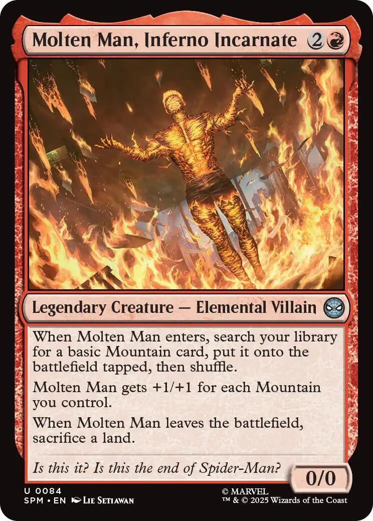 Image for Molten Man, Inferno Incarnate (84) [Marvel's Spider-Man] - Magic: The Gathering
