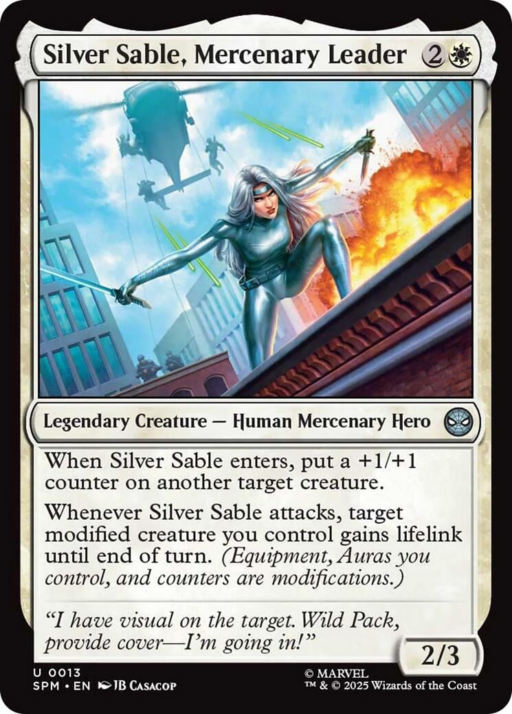 Image for Silver Sable, Mercenary Leader (13) [Marvel's Spider-Man] - Magic: The Gathering