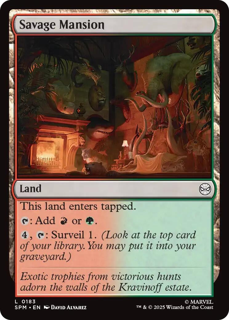 Image for Savage Mansion (183) [Marvel's Spider-Man] - Magic: The Gathering