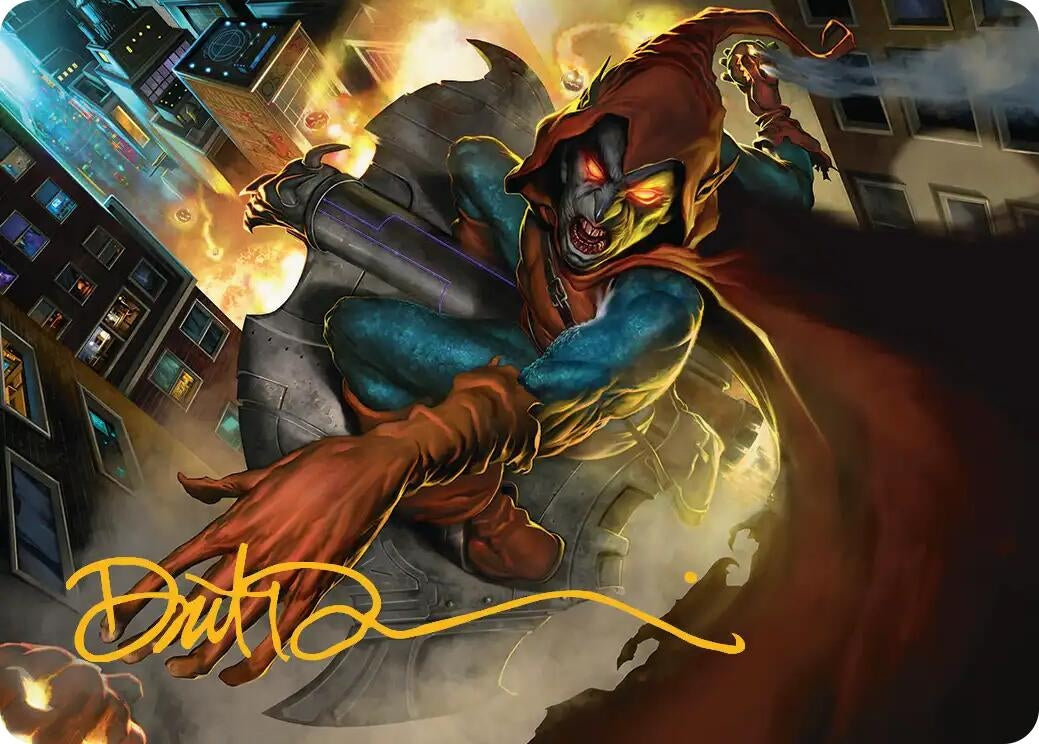 Image for Hobgoblin, Mantled Marauder Art Card (Gold-Stamped Signature) (15) [Marvel's Spider-Man] - Magic: The Gathering