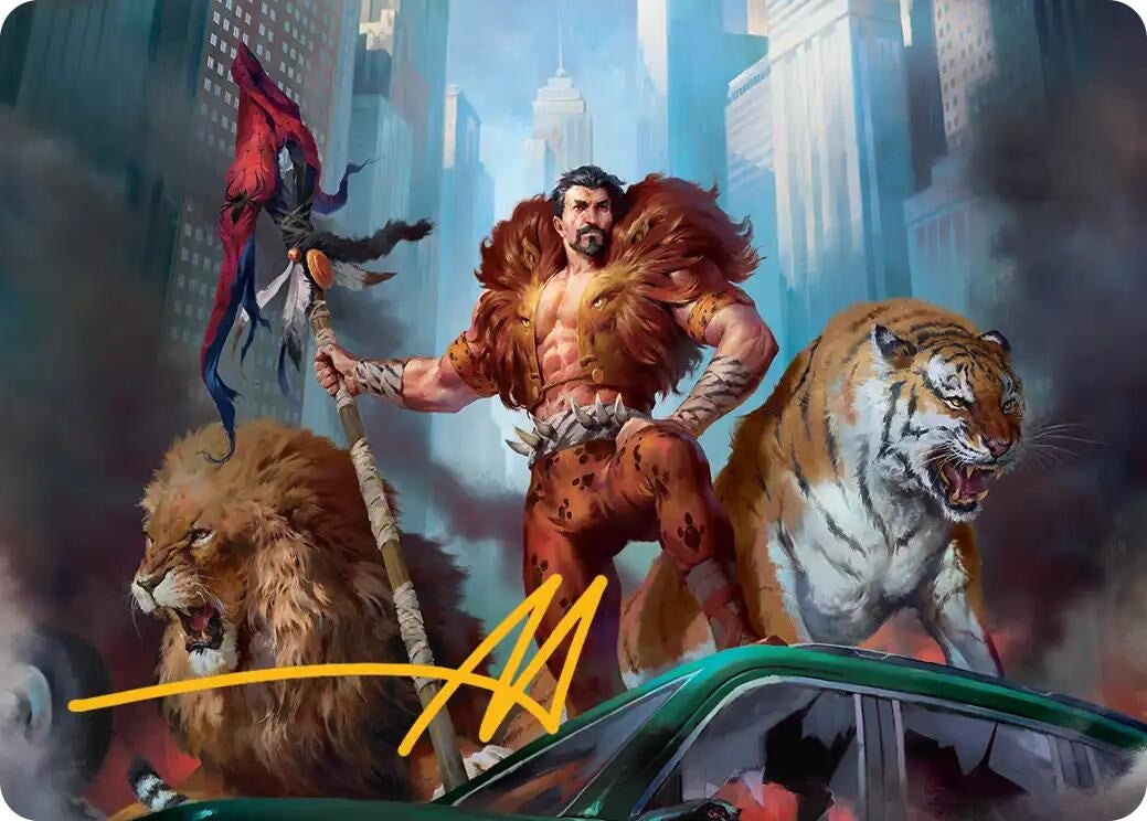 Image for Kraven, Proud Predator Art Card (Gold-Stamped Signature) (28) [Marvel's Spider-Man] - Magic: The Gathering