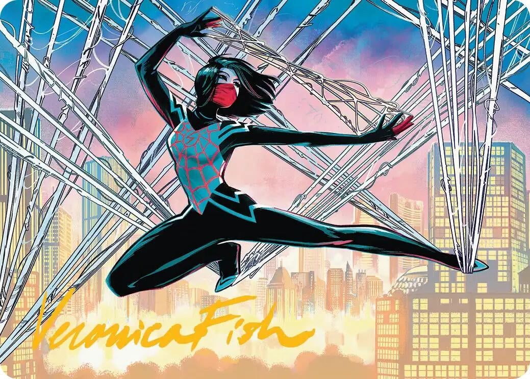 Image for Silk, Web Weaver Art Card (39/54) (Gold-Stamped Signature) (39) [Marvel's Spider-Man] - Magic: The Gathering