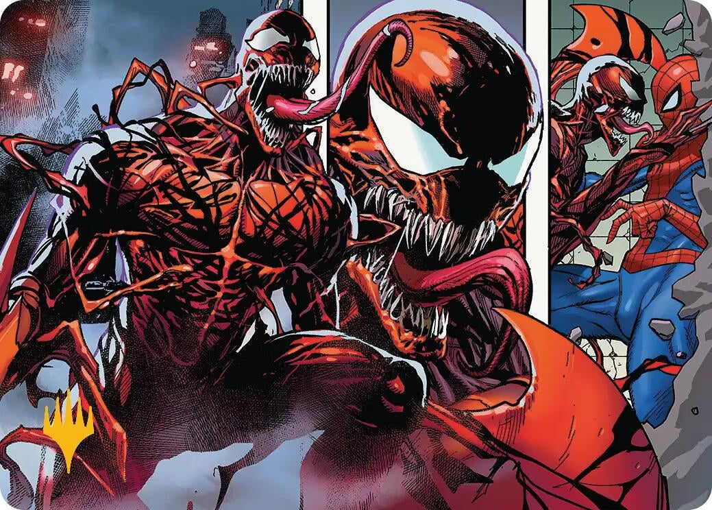 Image for Carnage, Crimson Chaos Art Card (Gold-Stamped Planeswalker Symbol) (47) [Marvel's Spider-Man] - Magic: The Gathering