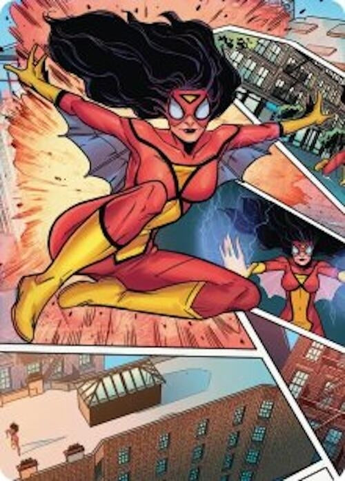 Image for Spider-Woman, Stunning Savior Art Card (51) [Marvel's Spider-Man] - Magic: The Gathering