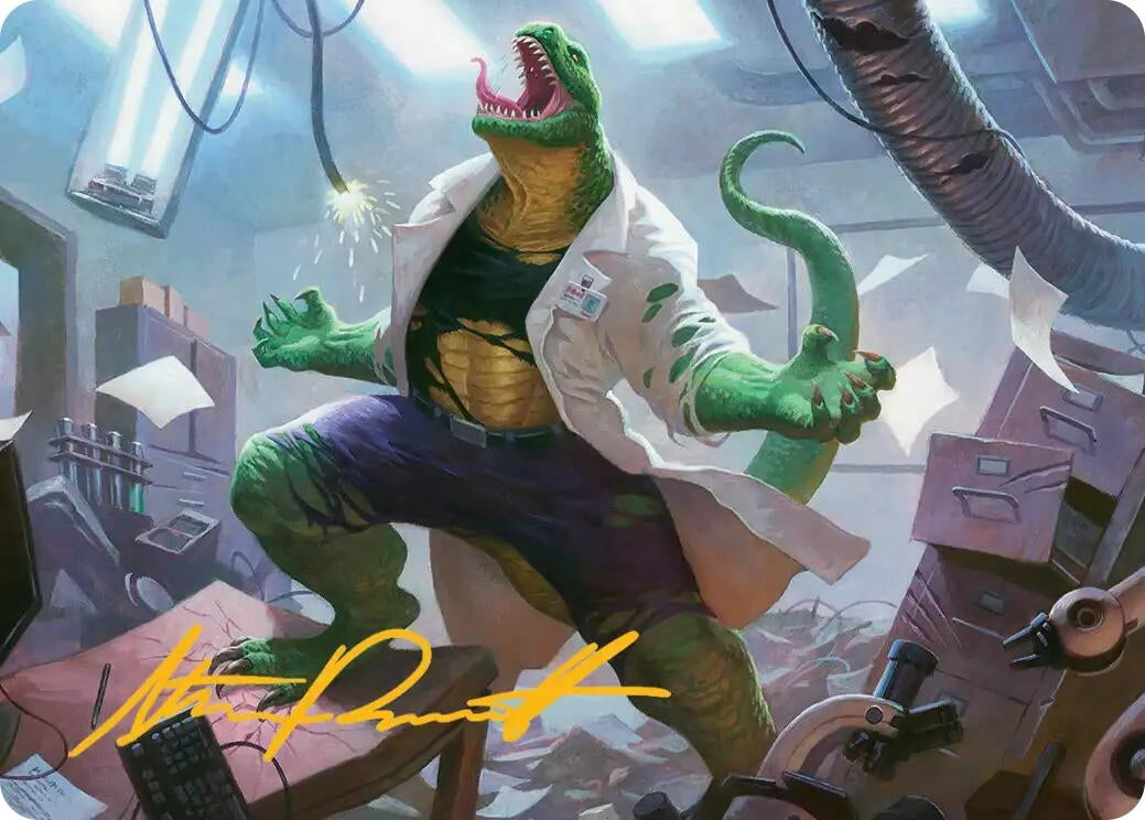 Image for Lizard, Connors's Curse Art Card (Gold-Stamped Signature) (18) [Marvel's Spider-Man] - Magic: The Gathering