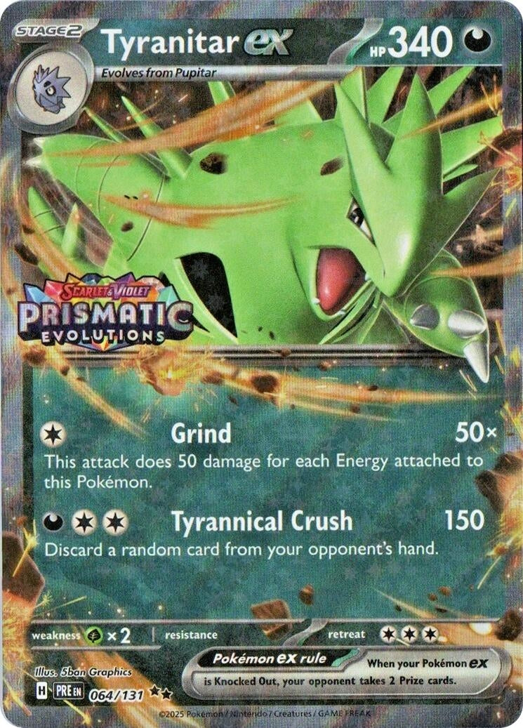Image for Tyranitar ex (Prismatic Evolutions Stamp) (064/131) [Miscellaneous Cards & Products] - Pokemon