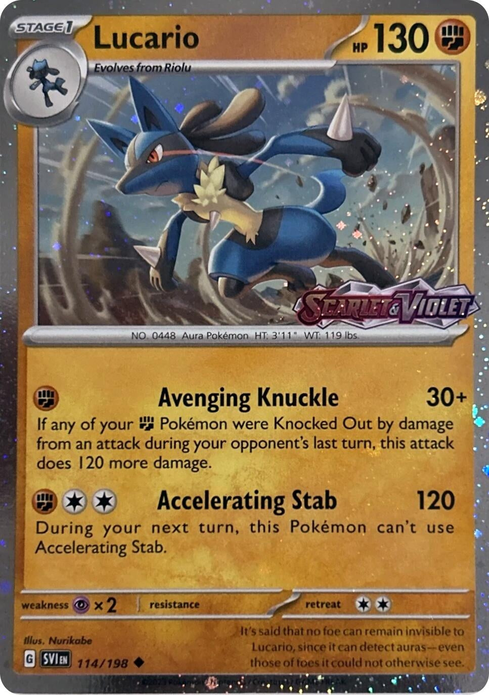 Image for Lucario (Scarlet & Violet Stamp) (114/198) [Miscellaneous Cards & Products] - Pokemon