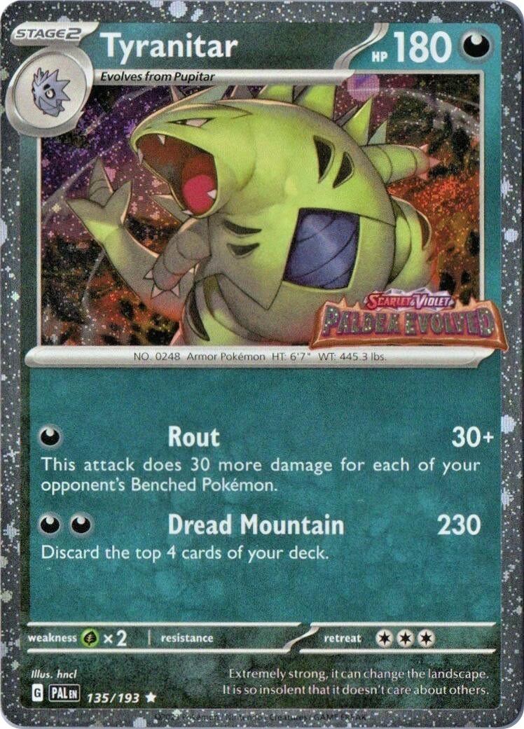 Image for Tyranitar (Paldea Evolved Stamp) (135/193) [Miscellaneous Cards & Products] - Pokemon