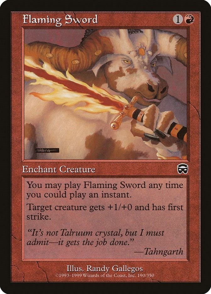 Image for Flaming Sword (190) [Mercadian Masques] - Magic: The Gathering