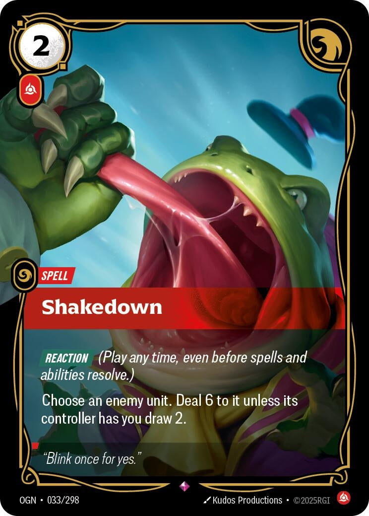 Image for Shakedown (033/298) [Origins] - Riftbound: League of Legends Trading Card Game