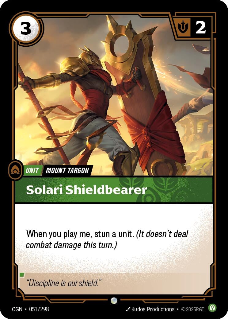 Image for Solari Shieldbearer (051/298) [Origins] - Riftbound: League of Legends Trading Card Game