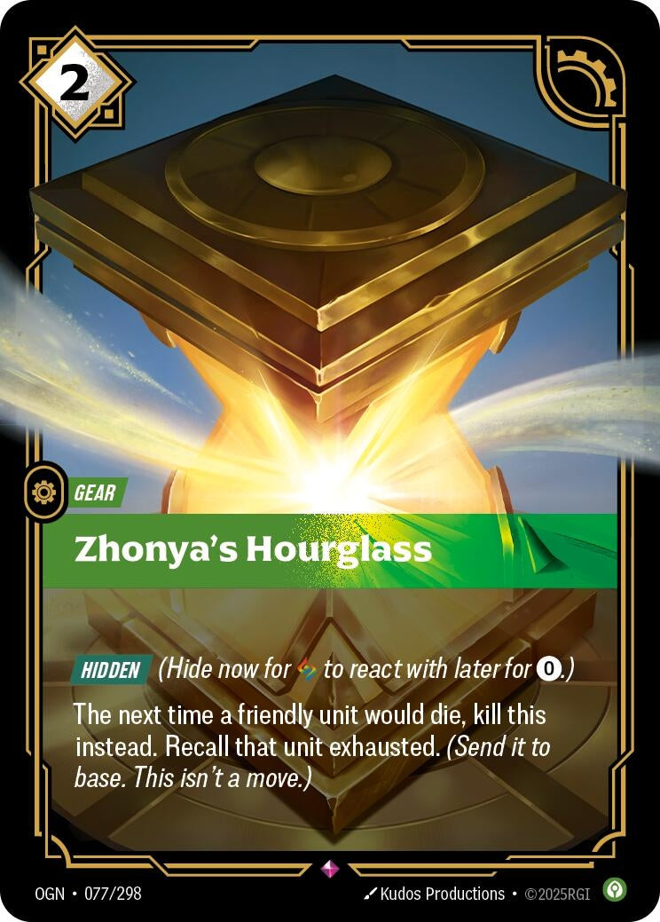 Image for Zhonya's Hourglass (077/298) [Origins] - Riftbound: League of Legends Trading Card Game