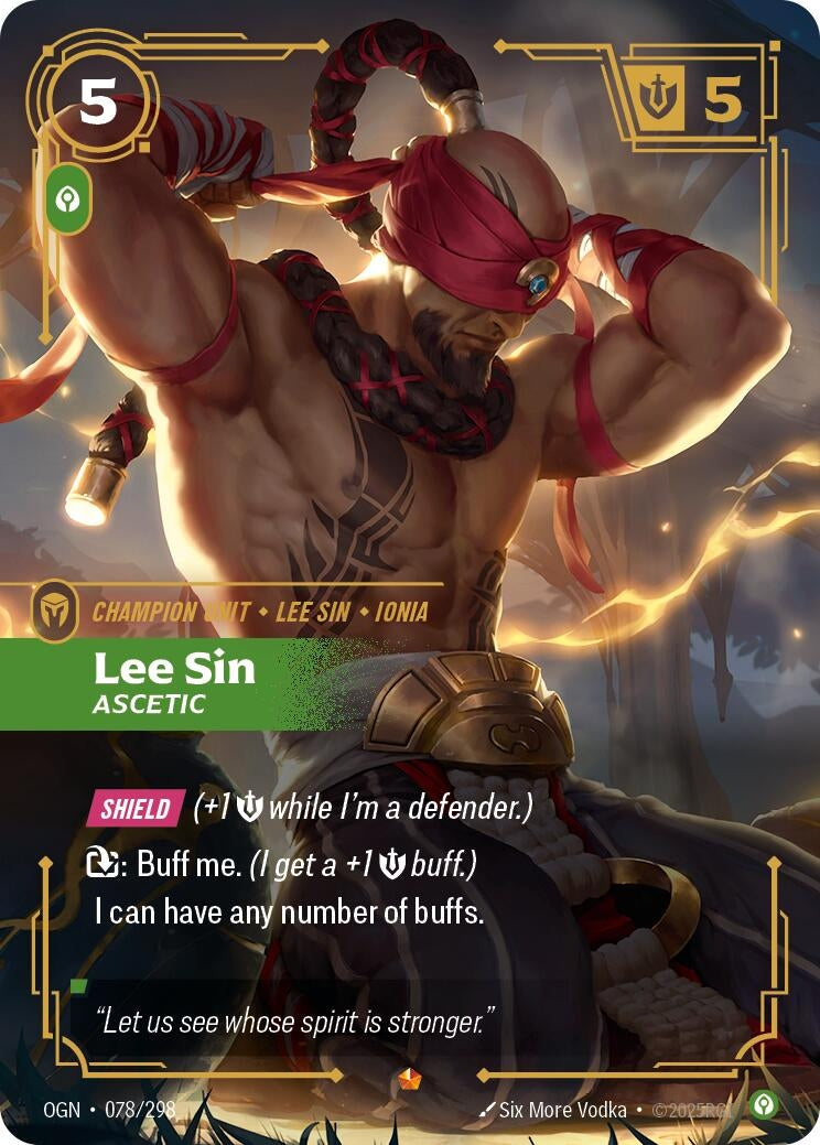 Image for Lee Sin - Ascetic (078/298) [Origins] - Riftbound: League of Legends Trading Card Game