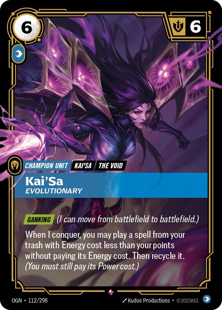 Image for Kai'Sa - Evolutionary (112/298) [Origins] - Riftbound: League of Legends Trading Card Game