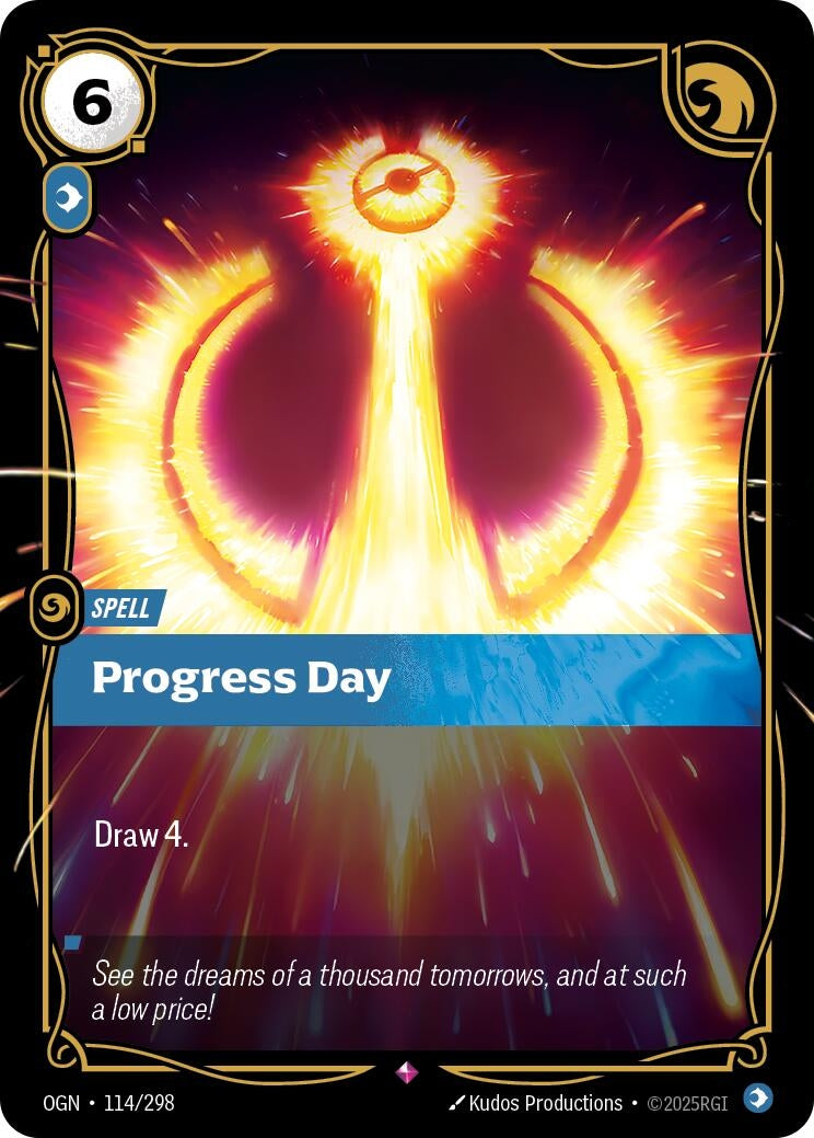 Image for Progress Day (114/298) [Origins] - Riftbound: League of Legends Trading Card Game