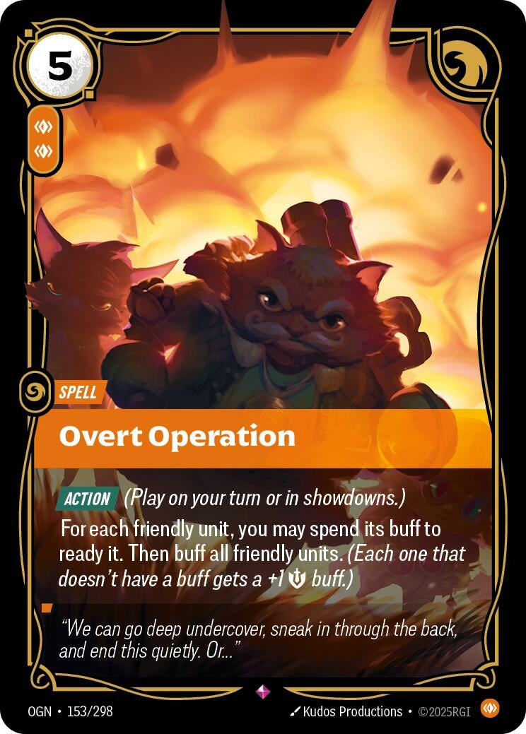 Image for Overt Operation (153/298) [Origins] - Riftbound: League of Legends Trading Card Game