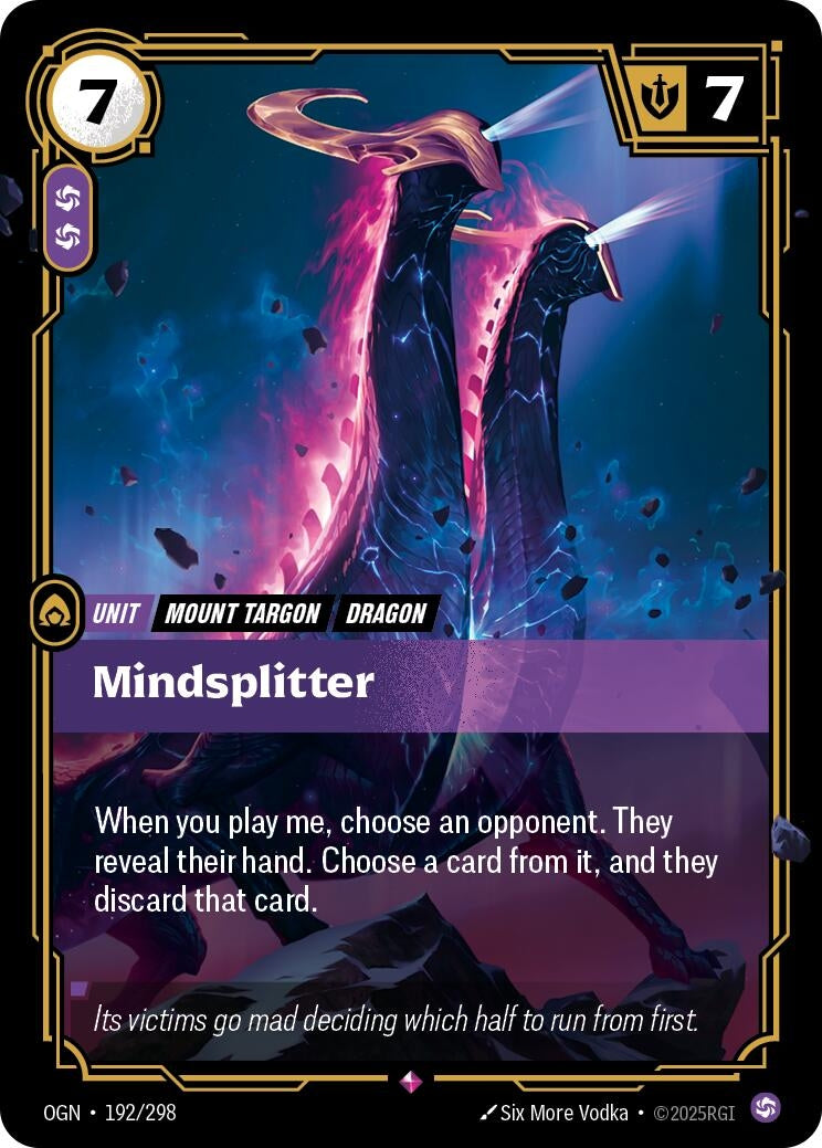 Image for Mindsplitter (192/298) [Origins] - Riftbound: League of Legends Trading Card Game
