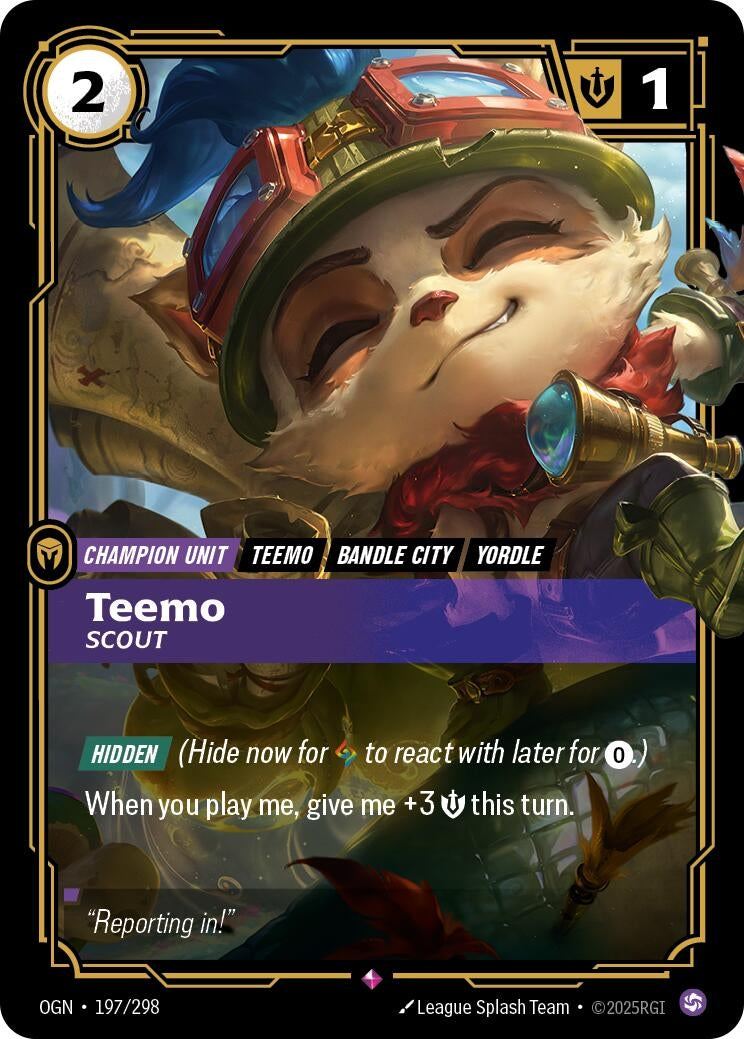 Image for Teemo - Scout (197/298) [Origins] - Riftbound: League of Legends Trading Card Game