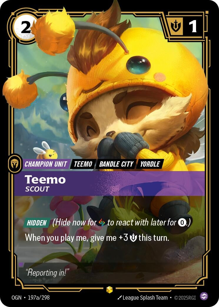 Image for Teemo - Scout (Alternate Art) (197a/298) [Origins] - Riftbound: League of Legends Trading Card Game