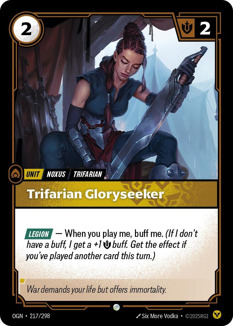 Image for Trifarian Gloryseeker (217/298) [Origins] - Riftbound: League of Legends Trading Card Game