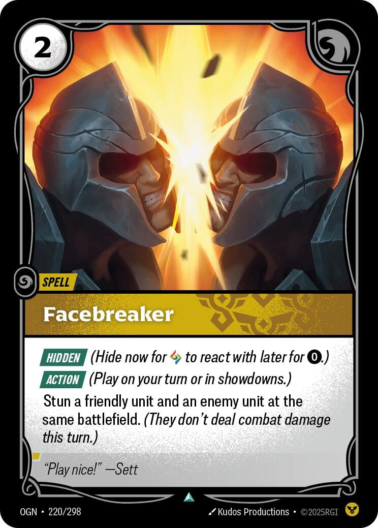 Image for Facebreaker (220/298) [Origins] - Riftbound: League of Legends Trading Card Game