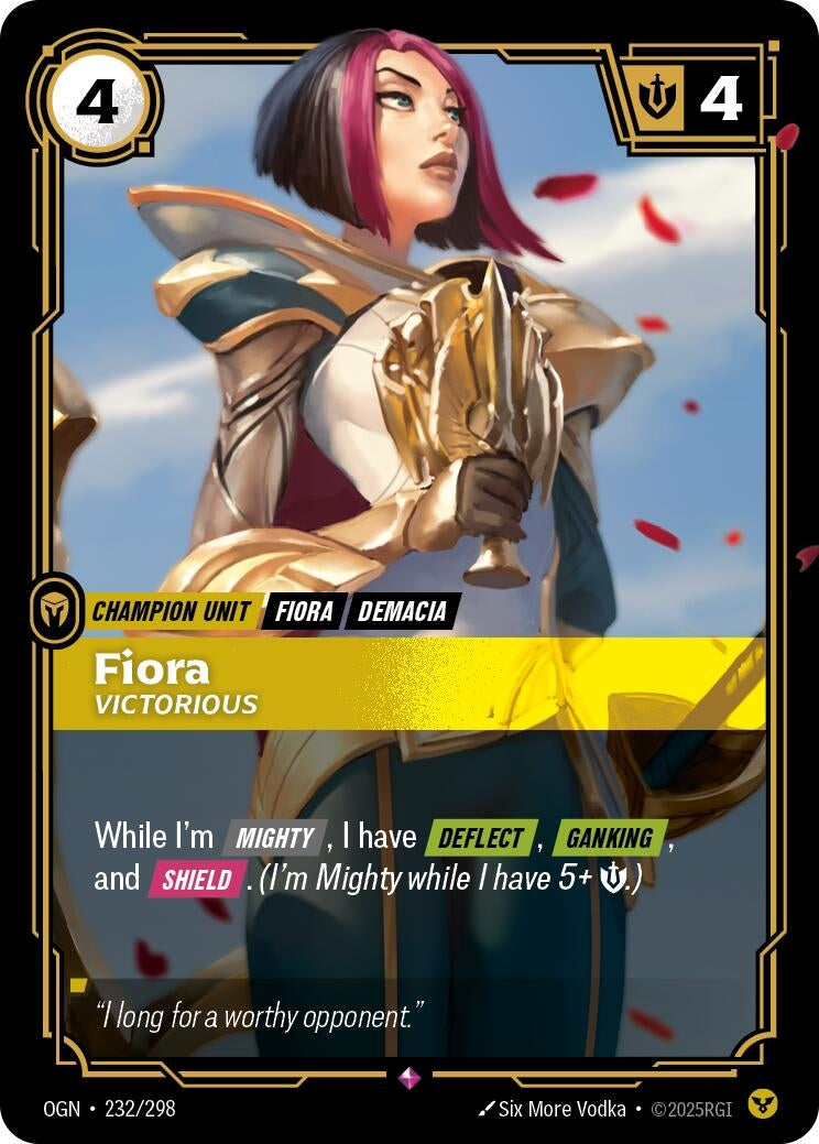 Image for Fiora - Victorious (232/298) [Origins] - Riftbound: League of Legends Trading Card Game