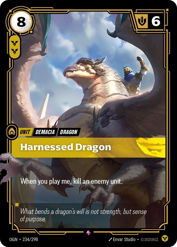 Image for Harnessed Dragon (234/298) [Origins] - Riftbound: League of Legends Trading Card Game