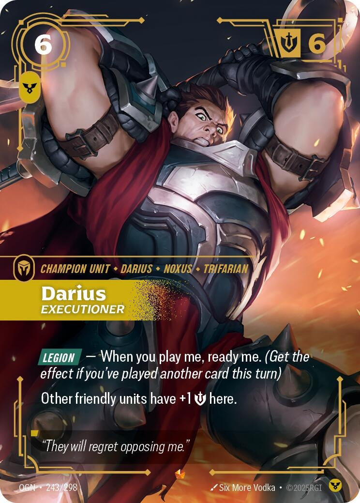 Image for Darius - Executioner (243/298) [Origins] - Riftbound: League of Legends Trading Card Game