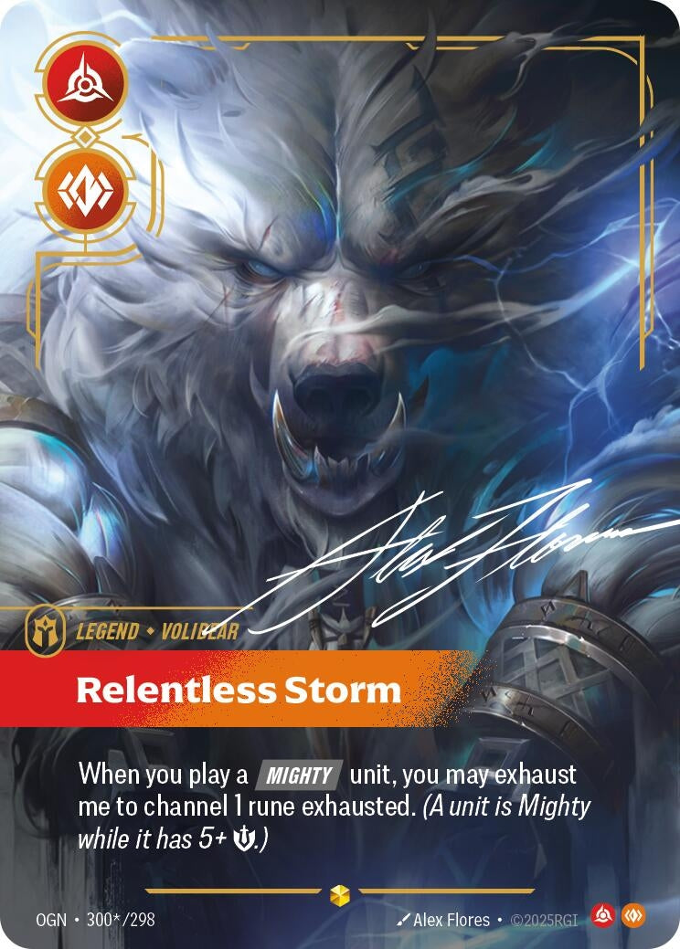 Image for Volibear - Relentless Storm (Signature) (300*/298) [Origins] - Riftbound: League of Legends Trading Card Game