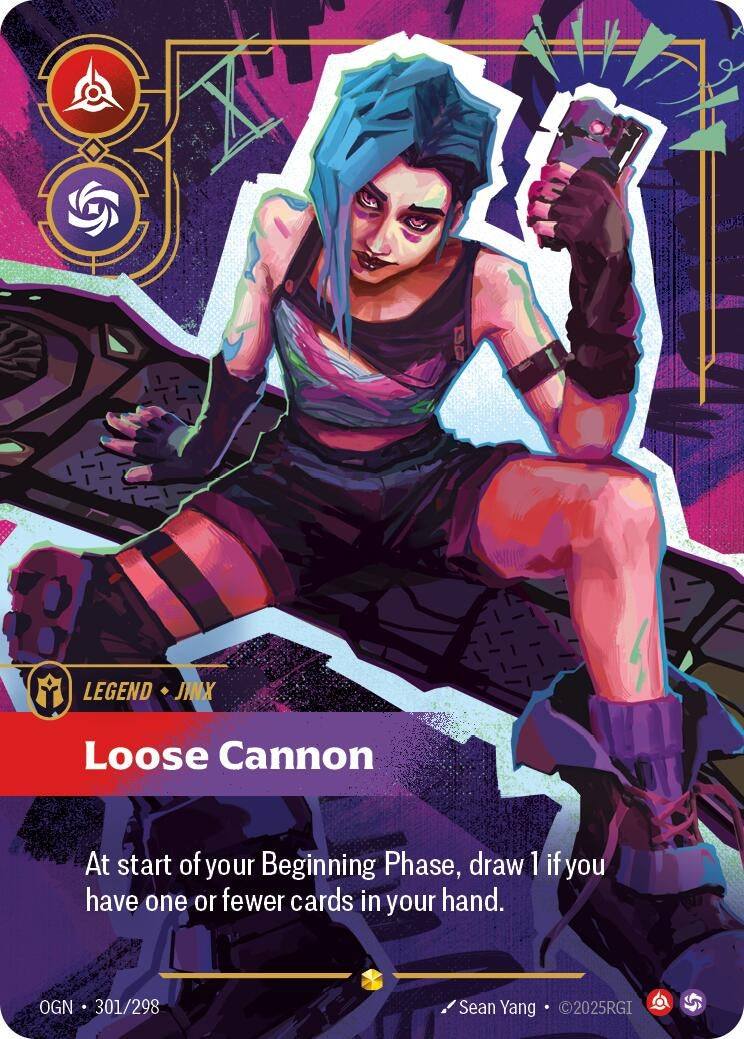 Image for Jinx - Loose Cannon (Overnumbered) (301/298) [Origins] - Riftbound: League of Legends Trading Card Game