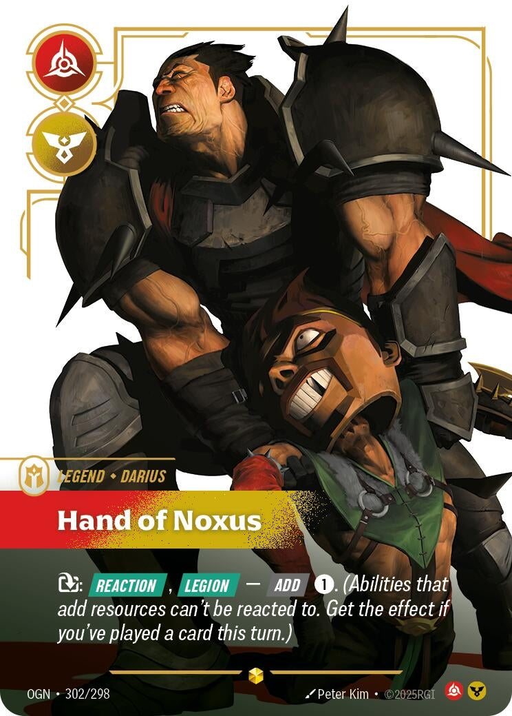 Image for Darius - Hand of Noxus (Overnumbered) (302/298) [Origins] - Riftbound: League of Legends Trading Card Game