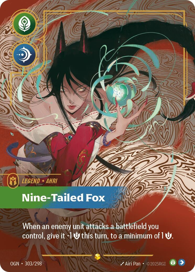 Image for Ahri - Nine-Tailed Fox (Overnumbered) (303/298) [Origins] - Riftbound: League of Legends Trading Card Game
