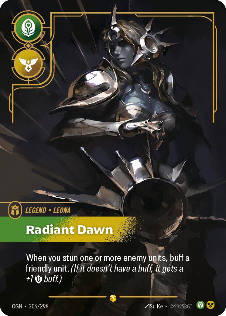 Image for Leona - Radiant Dawn (Overnumbered) (306/298) [Origins] - Riftbound: League of Legends Trading Card Game