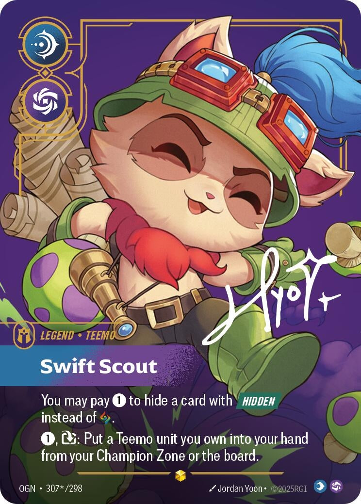 Image for Teemo - Swift Scout (Signature) (307*/298) [Origins] - Riftbound: League of Legends Trading Card Game