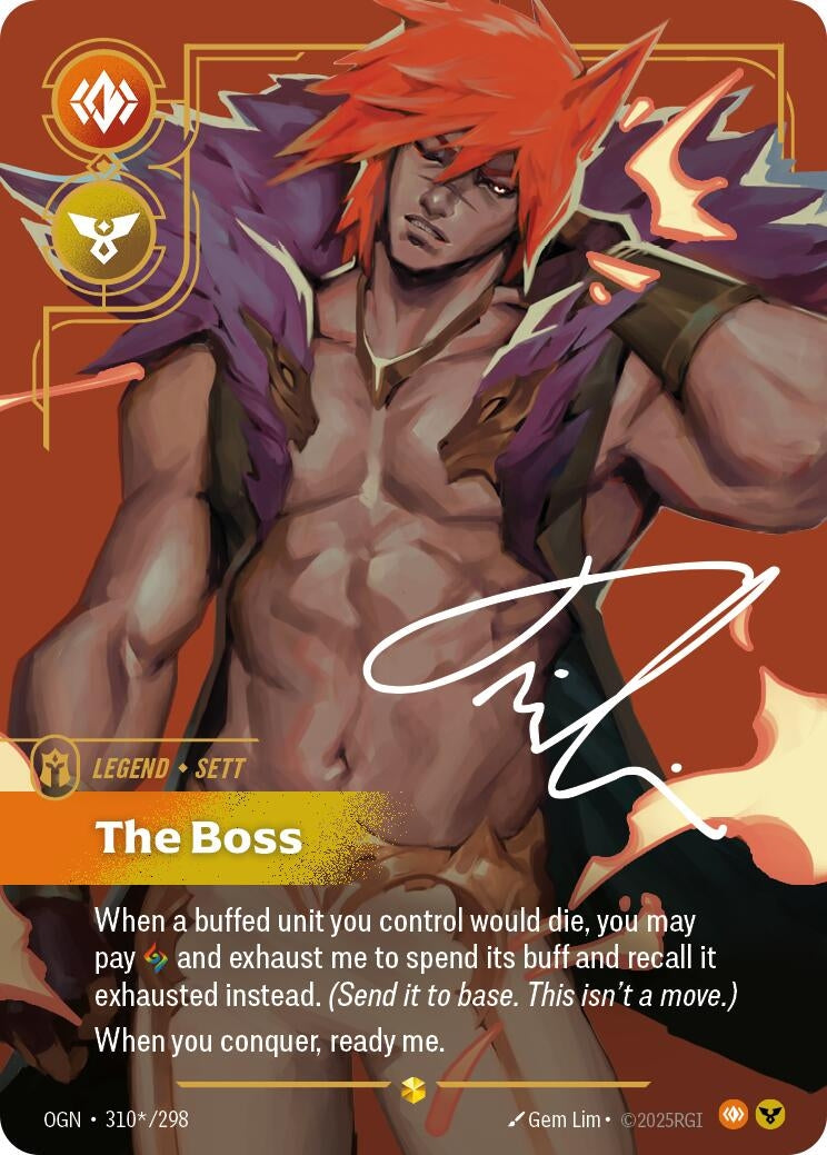 Image for Sett - The Boss (Signature) (310*/298) [Origins] - Riftbound: League of Legends Trading Card Game